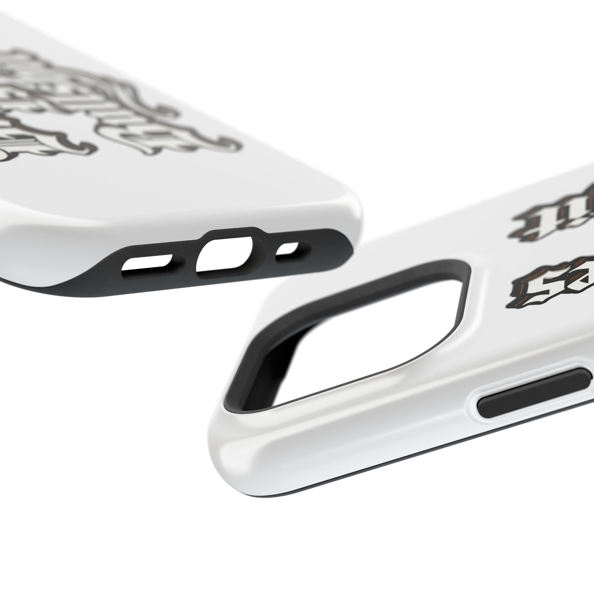 Impact-Resistant Phone Case — Gothic "Protects & Punishes" Design
