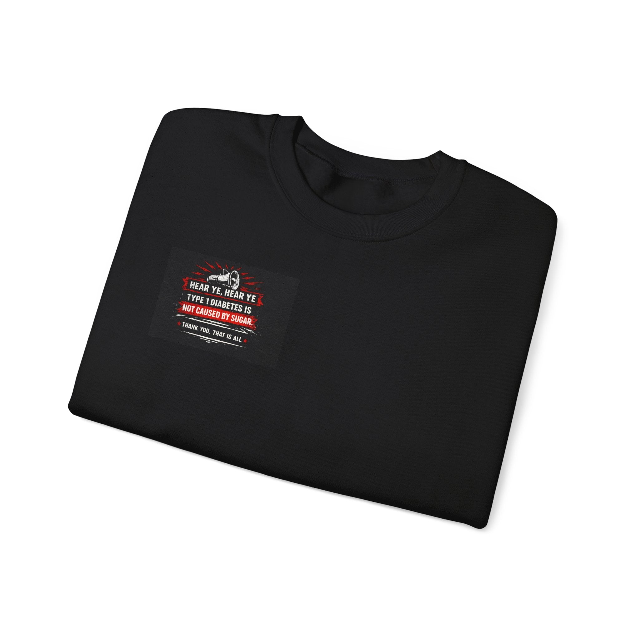 Type 1 Diabetes Announcement Crewneck Sweatshirt — Funny T1D Reveal