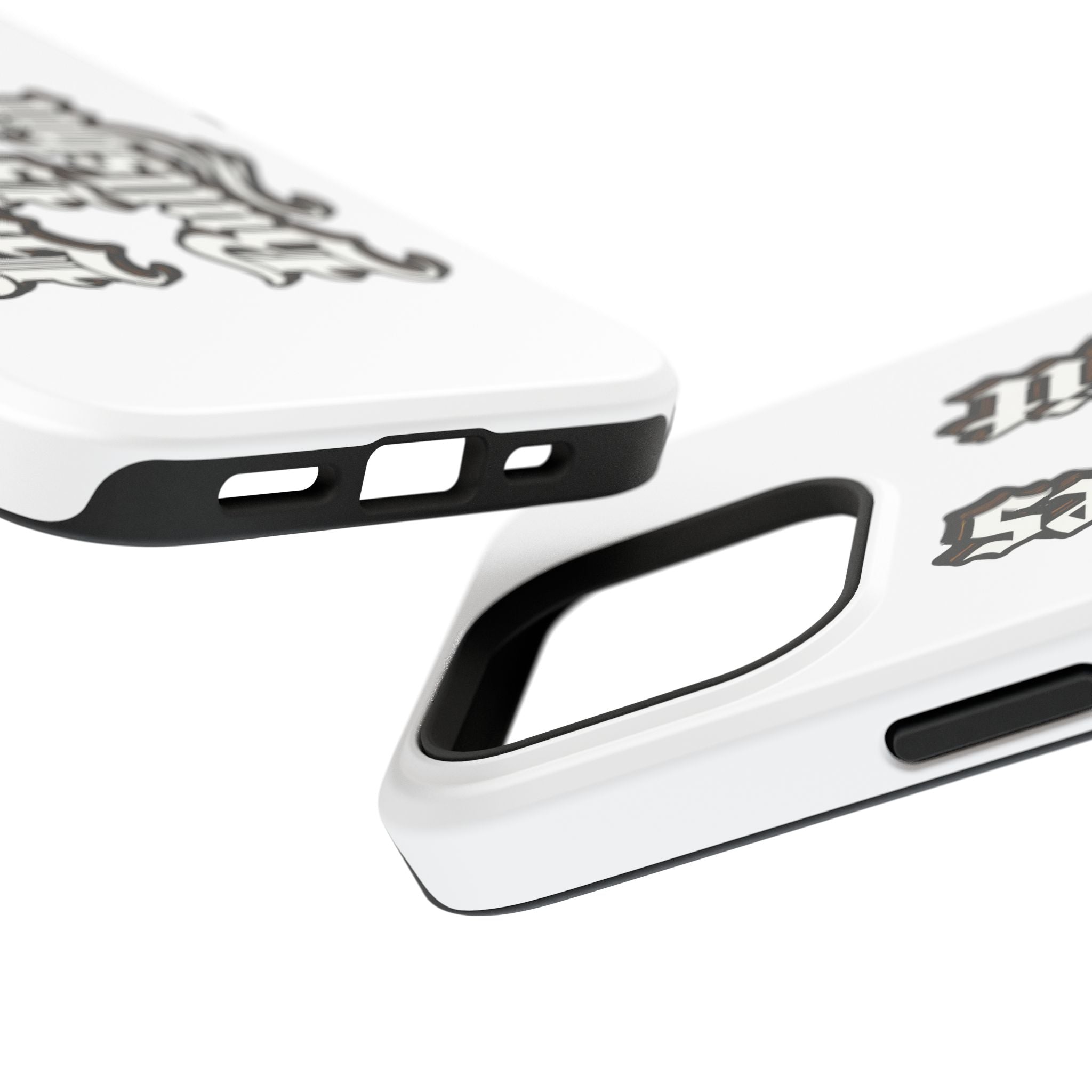 Impact-Resistant Phone Case — Gothic "Protects & Punishes" Design