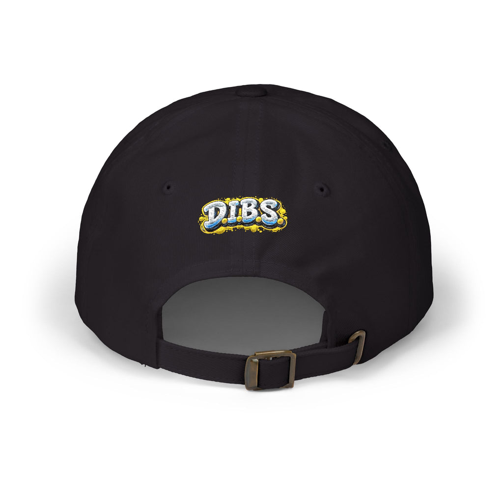 DIBS Gothic Print Dad Cap — Edgy Classic Baseball Hat