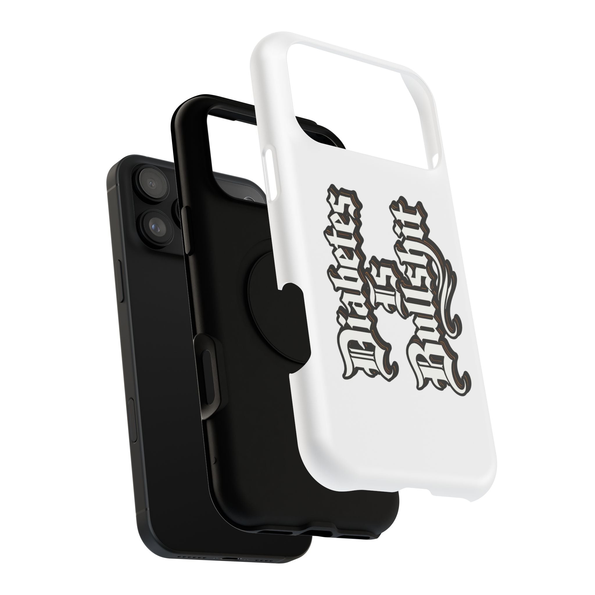 Impact-Resistant Phone Case — Gothic "Protects & Punishes" Design