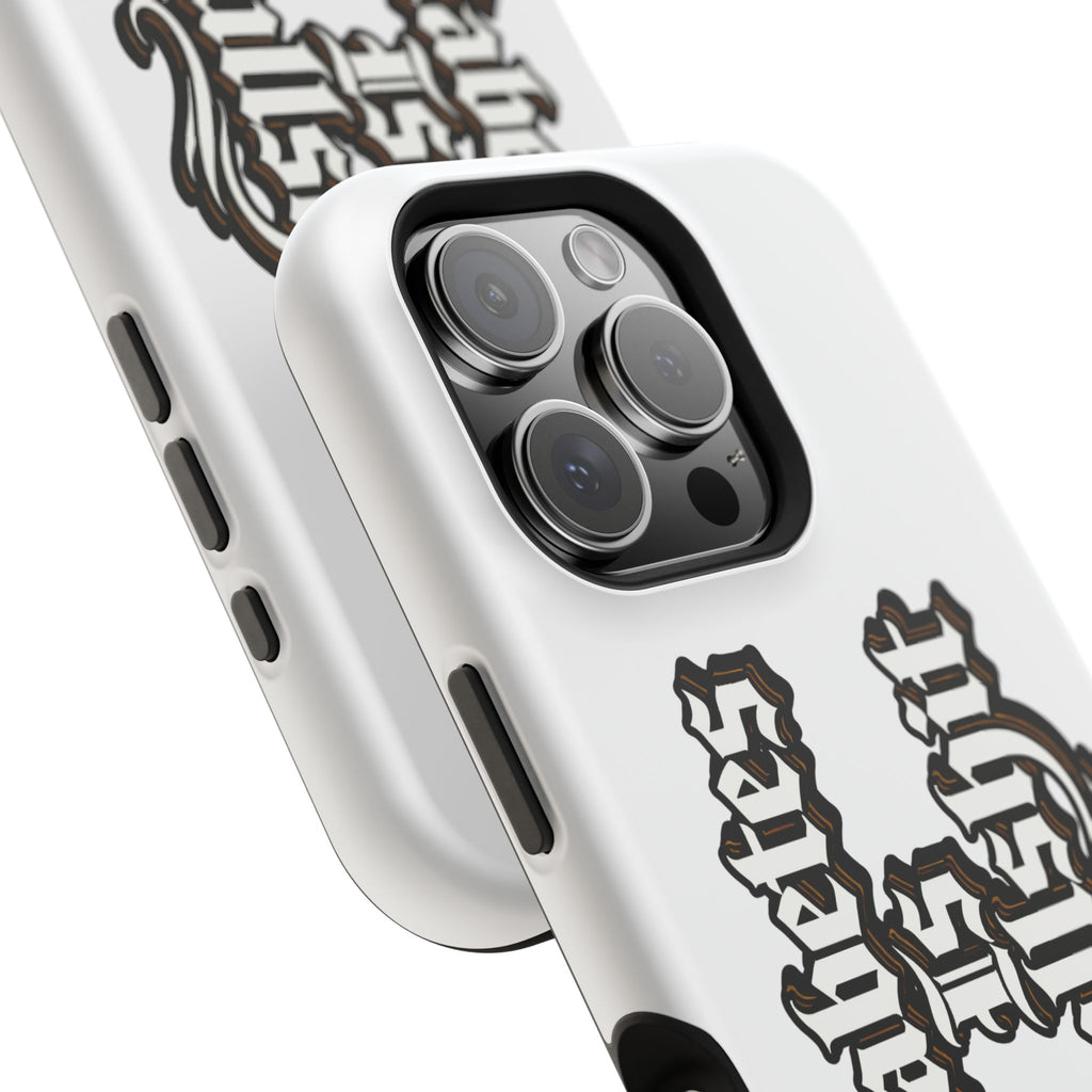 Impact-Resistant Phone Case — Gothic "Protects & Punishes" Design