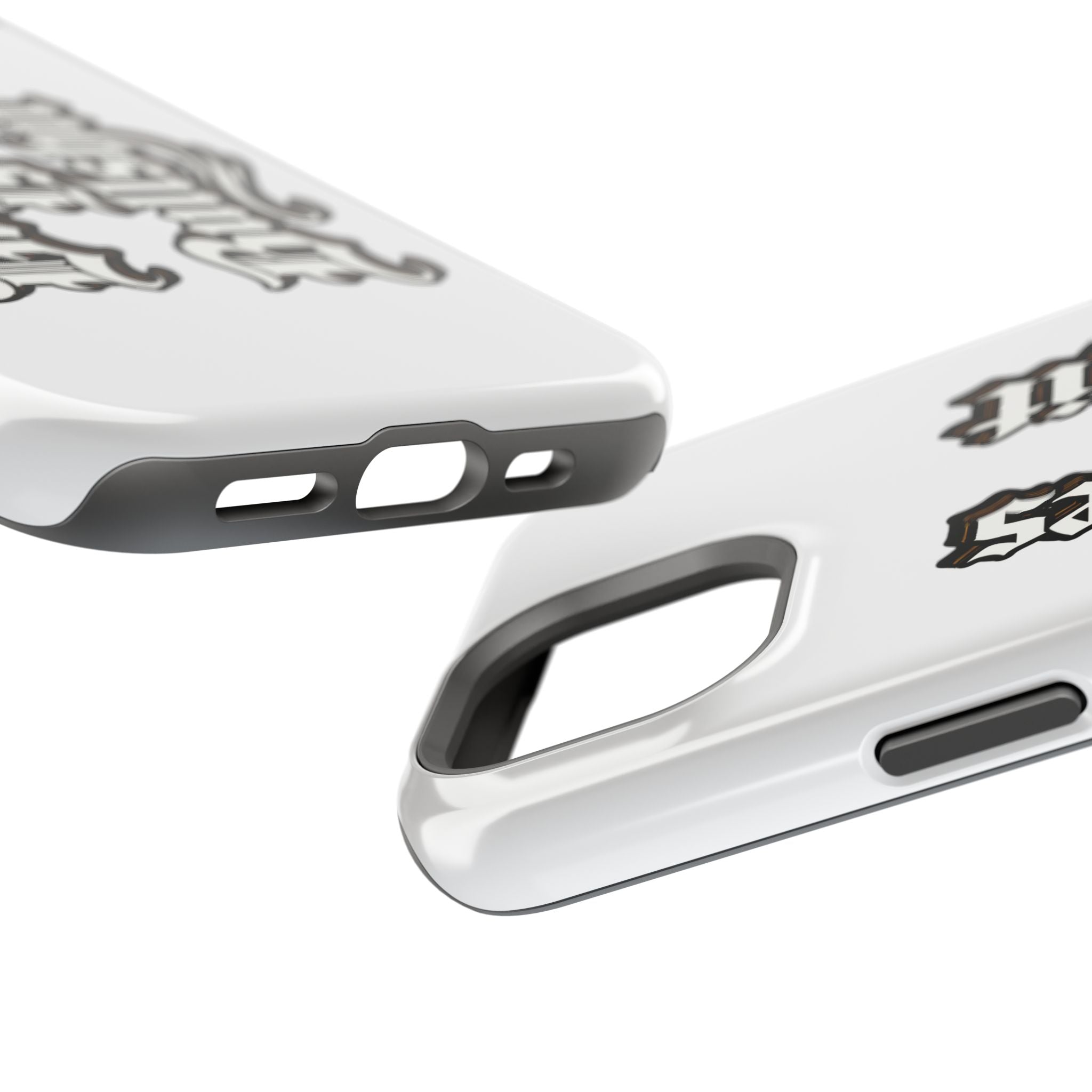 Impact-Resistant Phone Case — Gothic "Protects & Punishes" Design