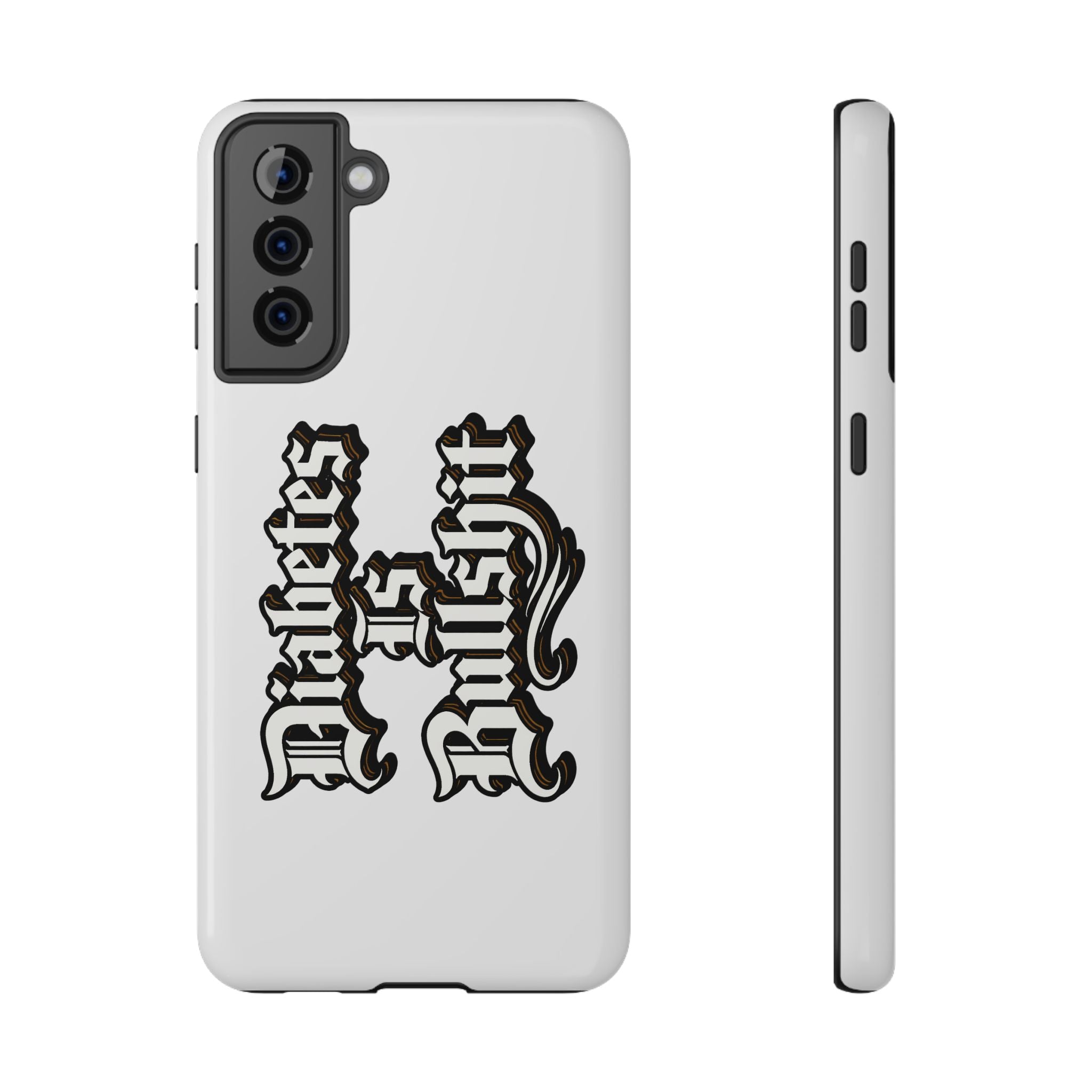Impact-Resistant Phone Case — Gothic "Protects & Punishes" Design