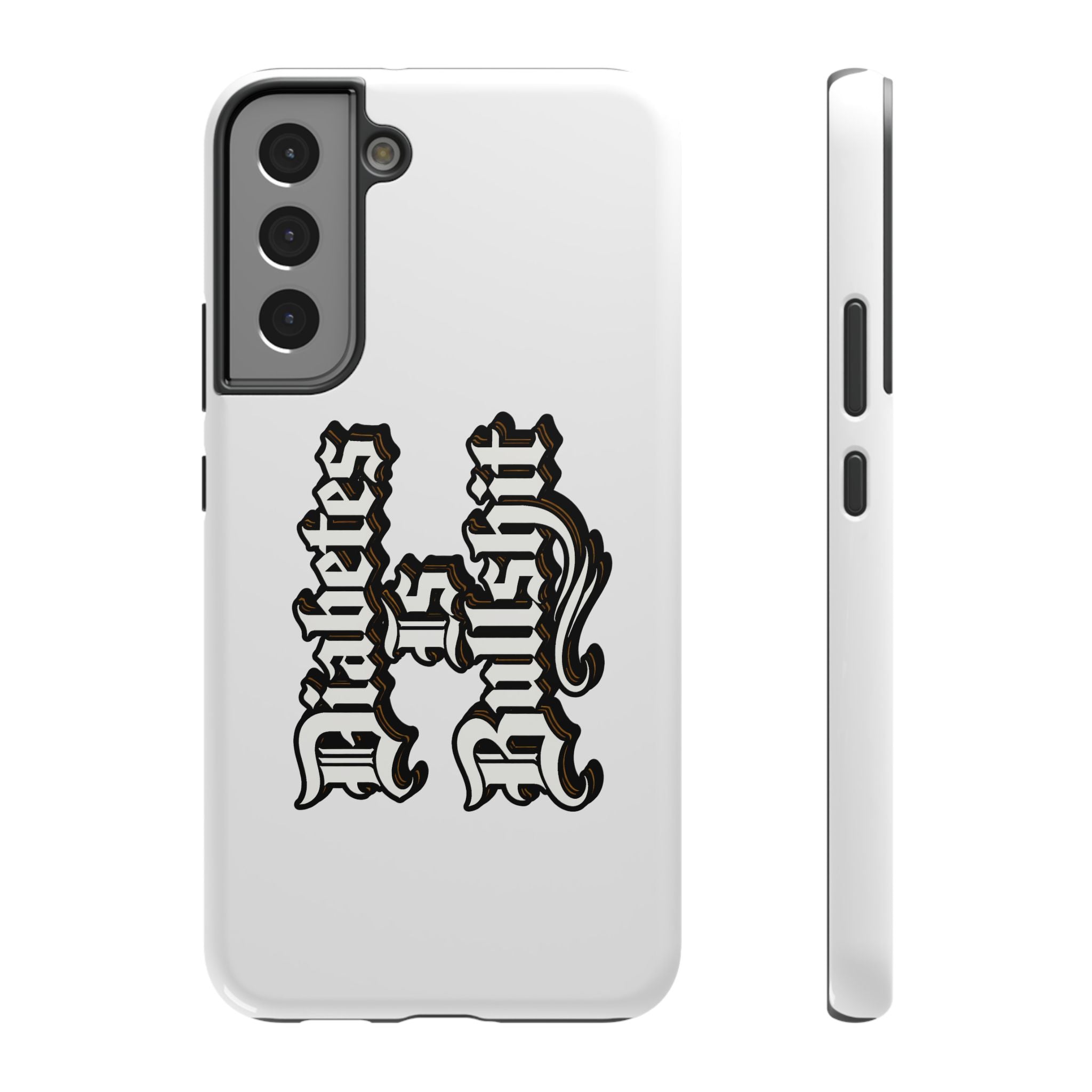 Impact-Resistant Phone Case — Gothic "Protects & Punishes" Design