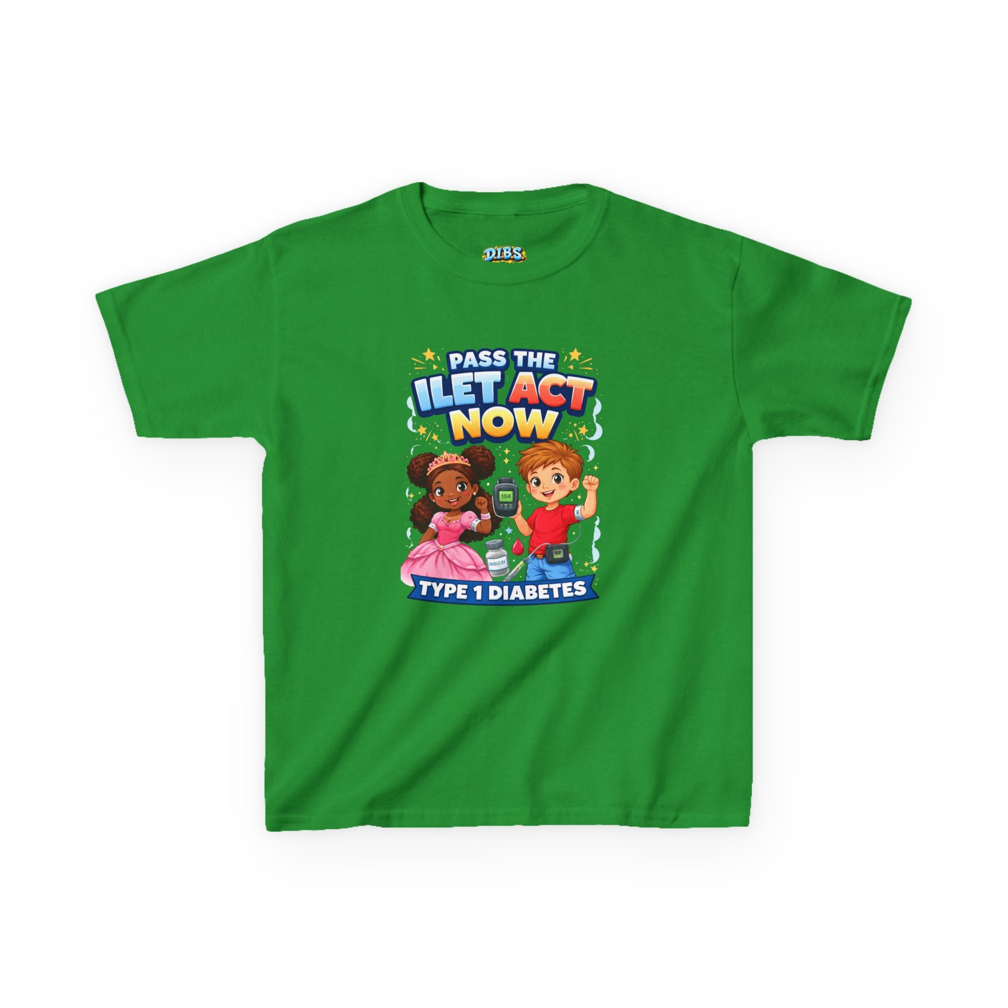 Kids Tee — 'Support ILET Act' Type 1 Diabetes Awareness