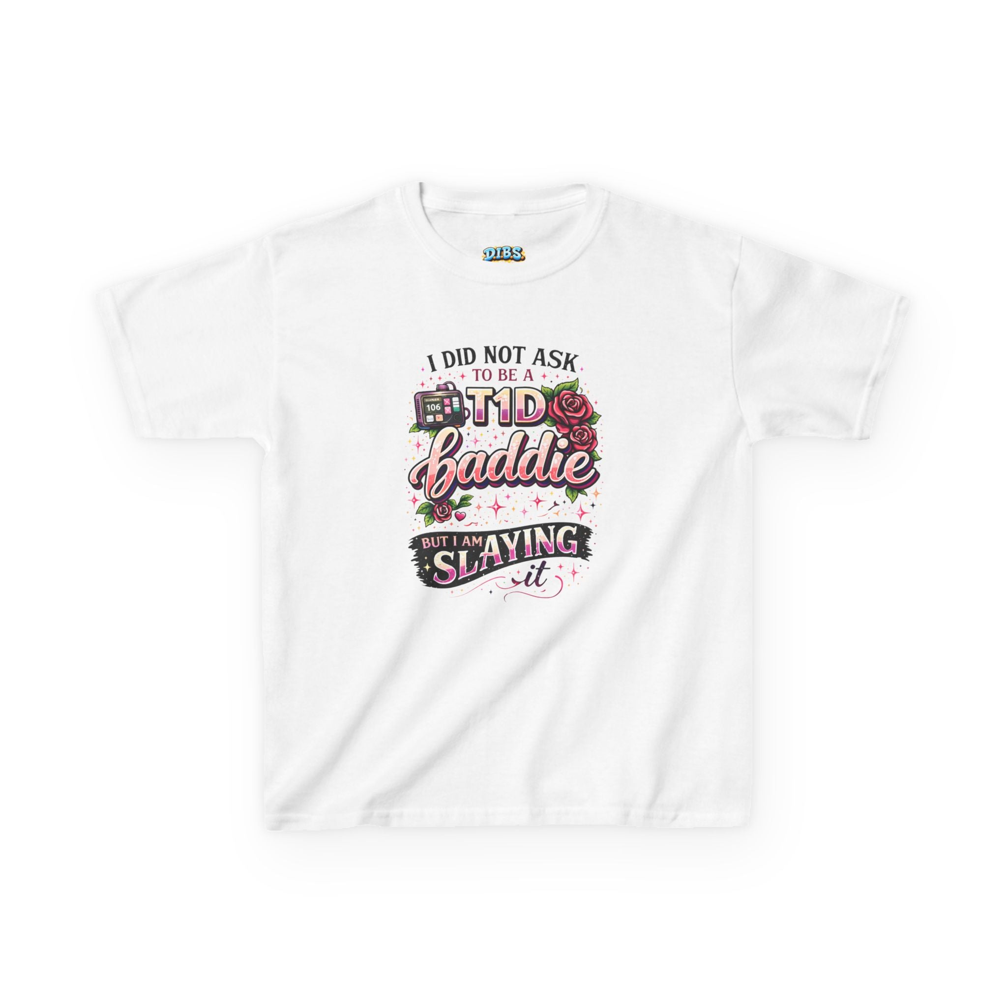 Girls 'I Didn't Ask to Be a Diabaddie but I Am Slaying It' Kids Tee