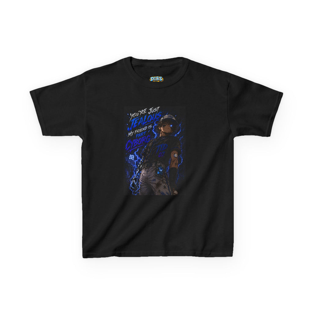 Kids 'My Friend is a Cyborg' T1D Support Baseball Tee