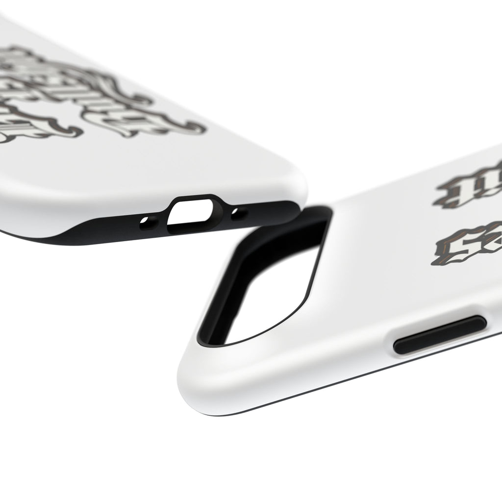 Impact-Resistant Phone Case — Gothic "Protects & Punishes" Design