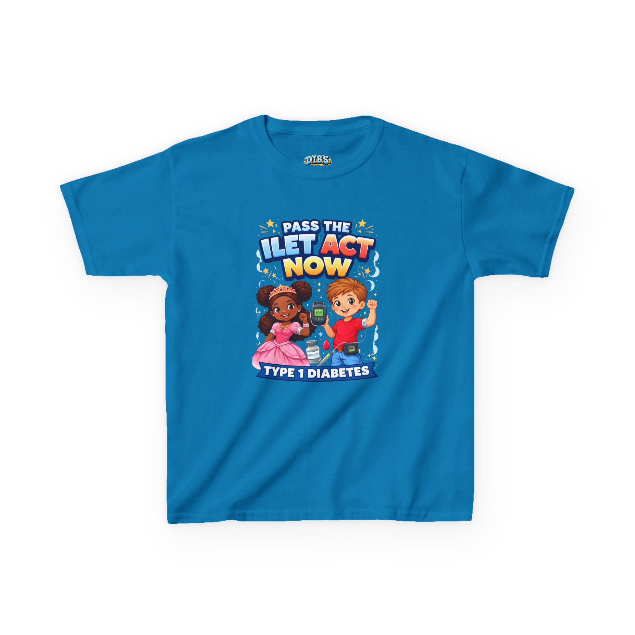 Kids Tee — 'Support ILET Act' Type 1 Diabetes Awareness