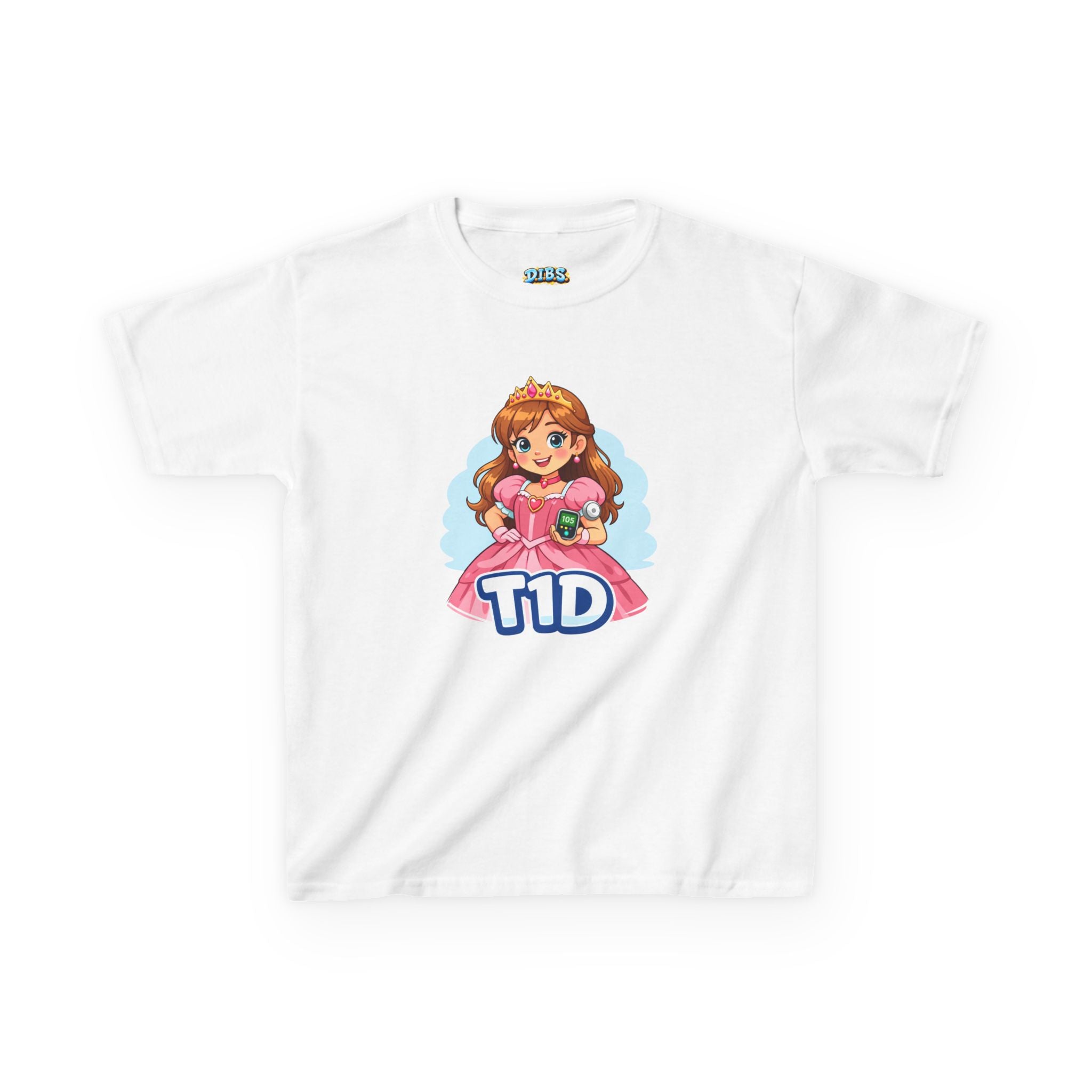 Kids Princess Tee — Cute Dress with Diabetes Monitor & Insulin Pump Purse
