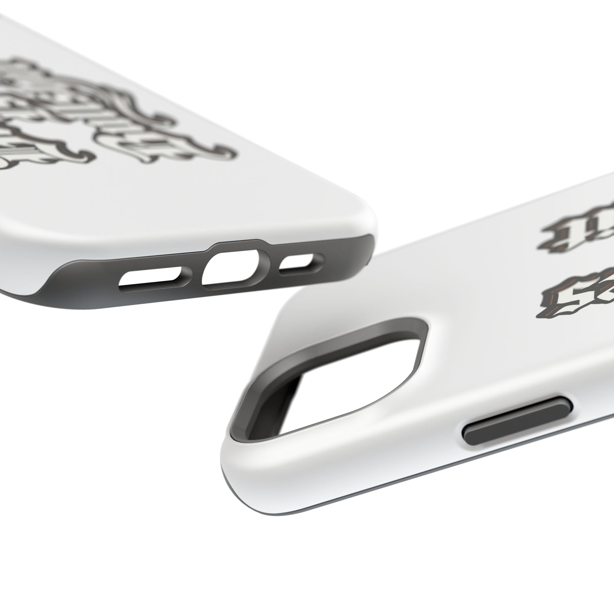 Impact-Resistant Phone Case — Gothic "Protects & Punishes" Design