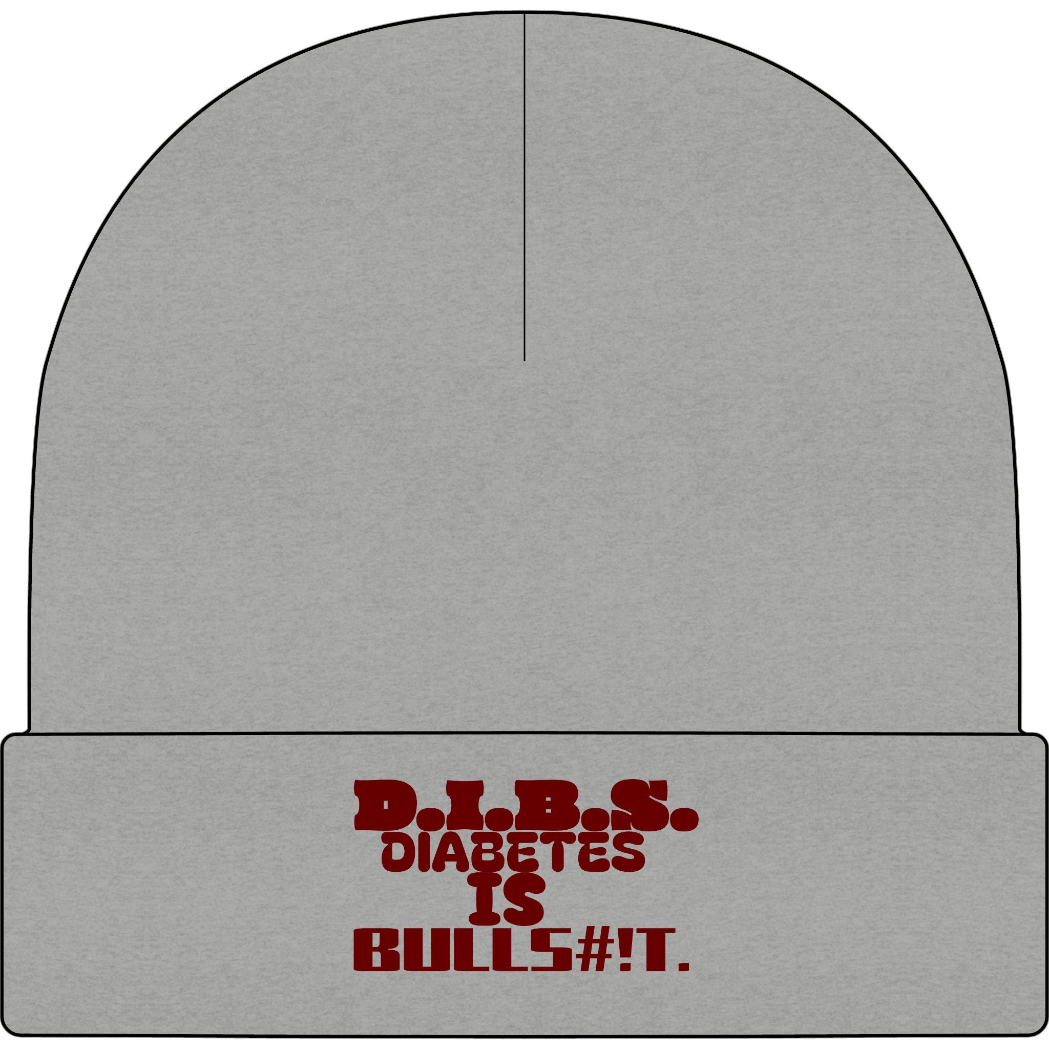 Diabetes Is Bullshit Cuff Beanie — Skater Style Knit Cap