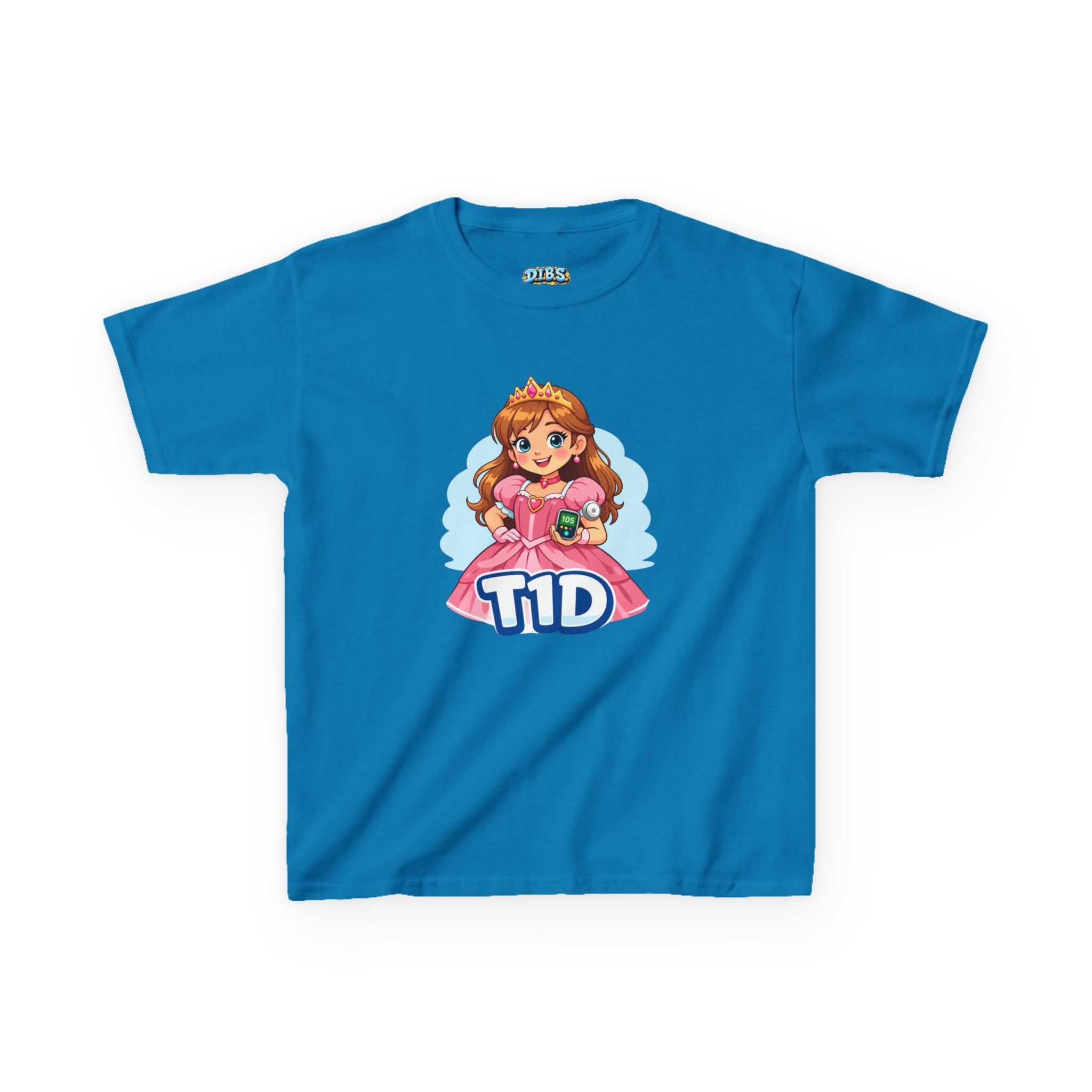 Kids Princess Tee — Cute Dress with Diabetes Monitor & Insulin Pump Purse