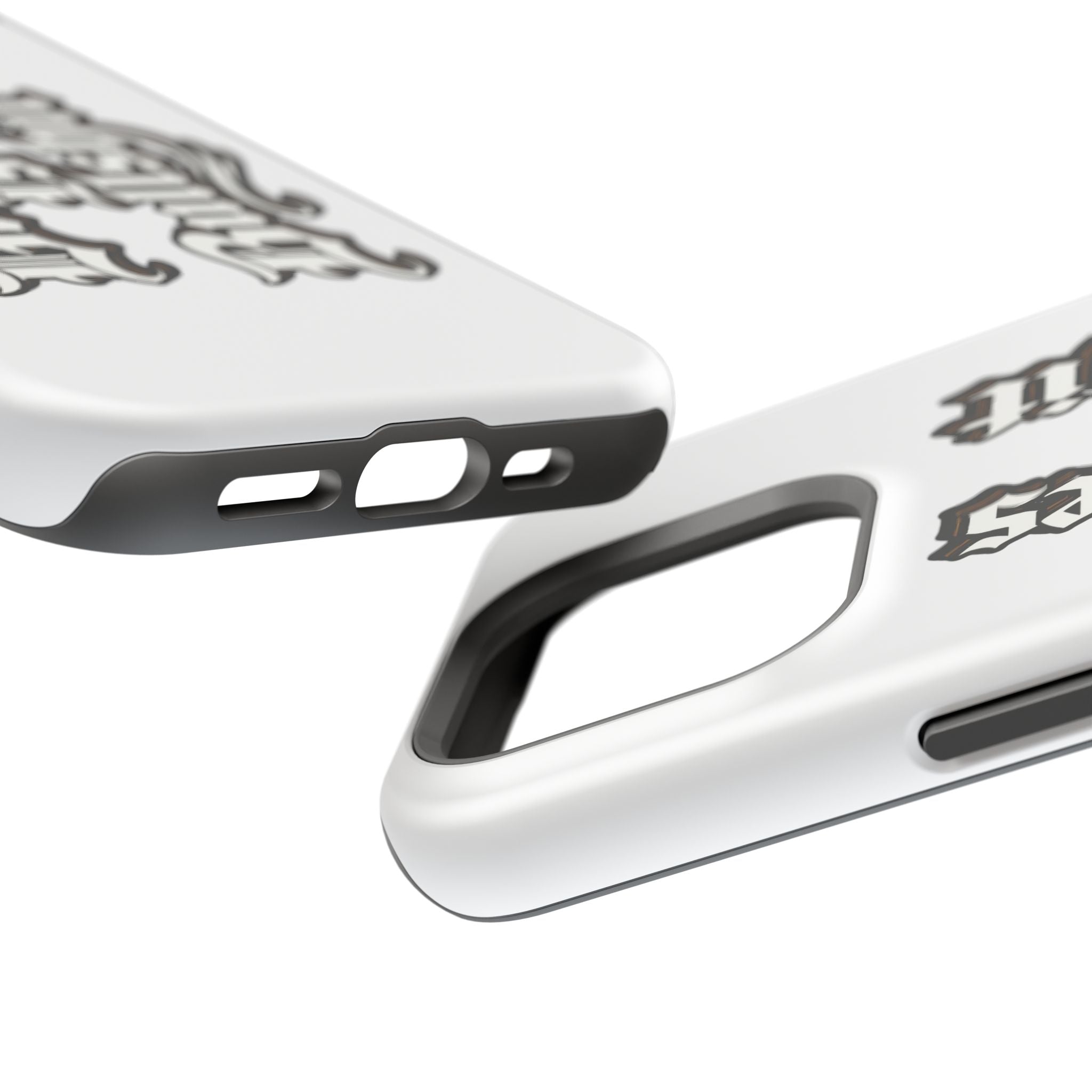 Impact-Resistant Phone Case — Gothic "Protects & Punishes" Design
