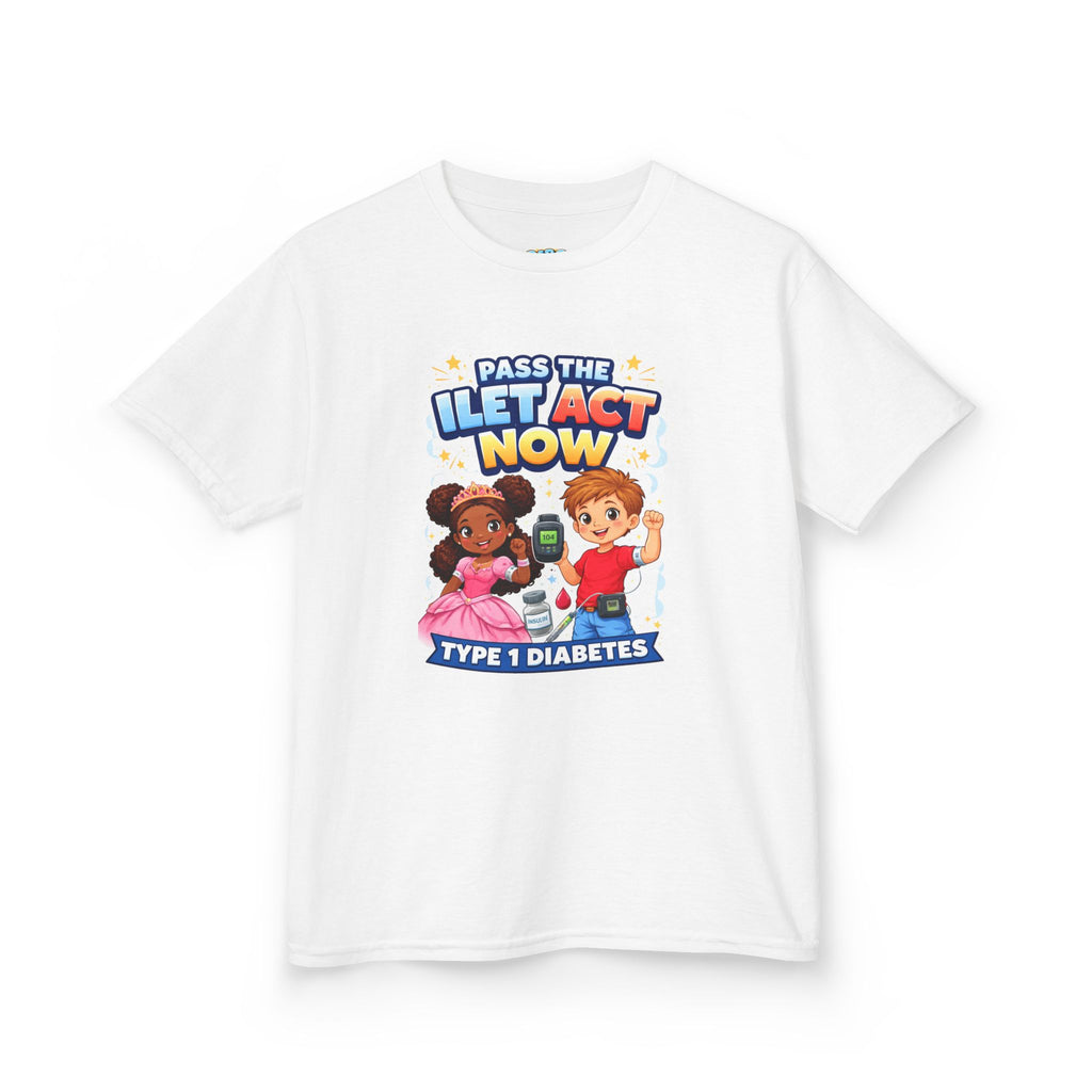 Kids Tee — 'Support ILET Act' Type 1 Diabetes Awareness