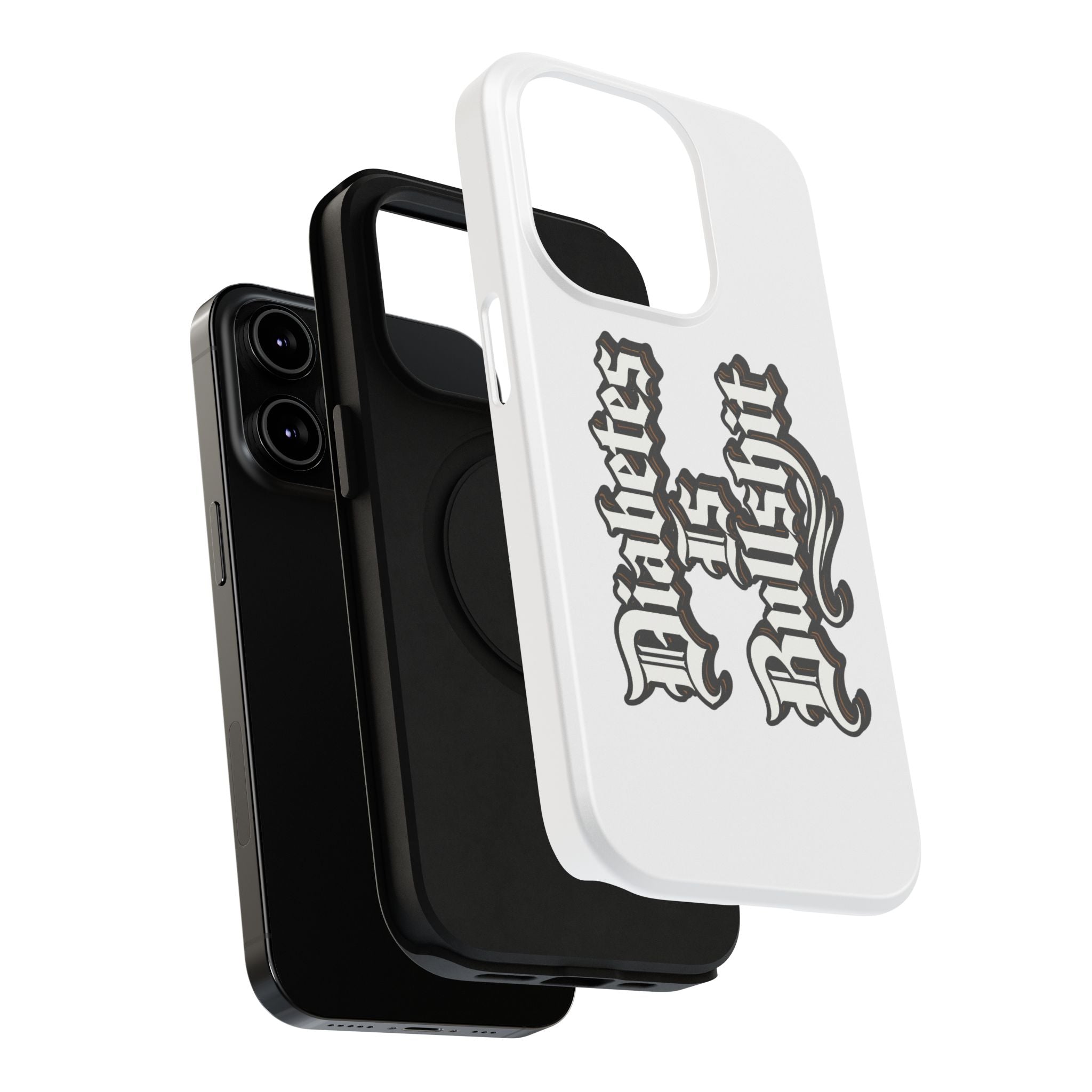 Impact-Resistant Phone Case — Gothic "Protects & Punishes" Design