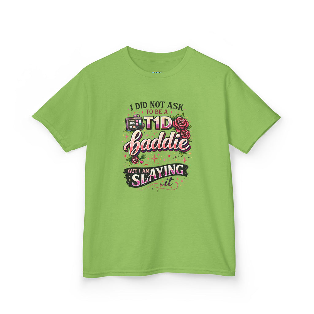 Girls 'I Didn't Ask to Be a Diabaddie but I Am Slaying It' Kids Tee
