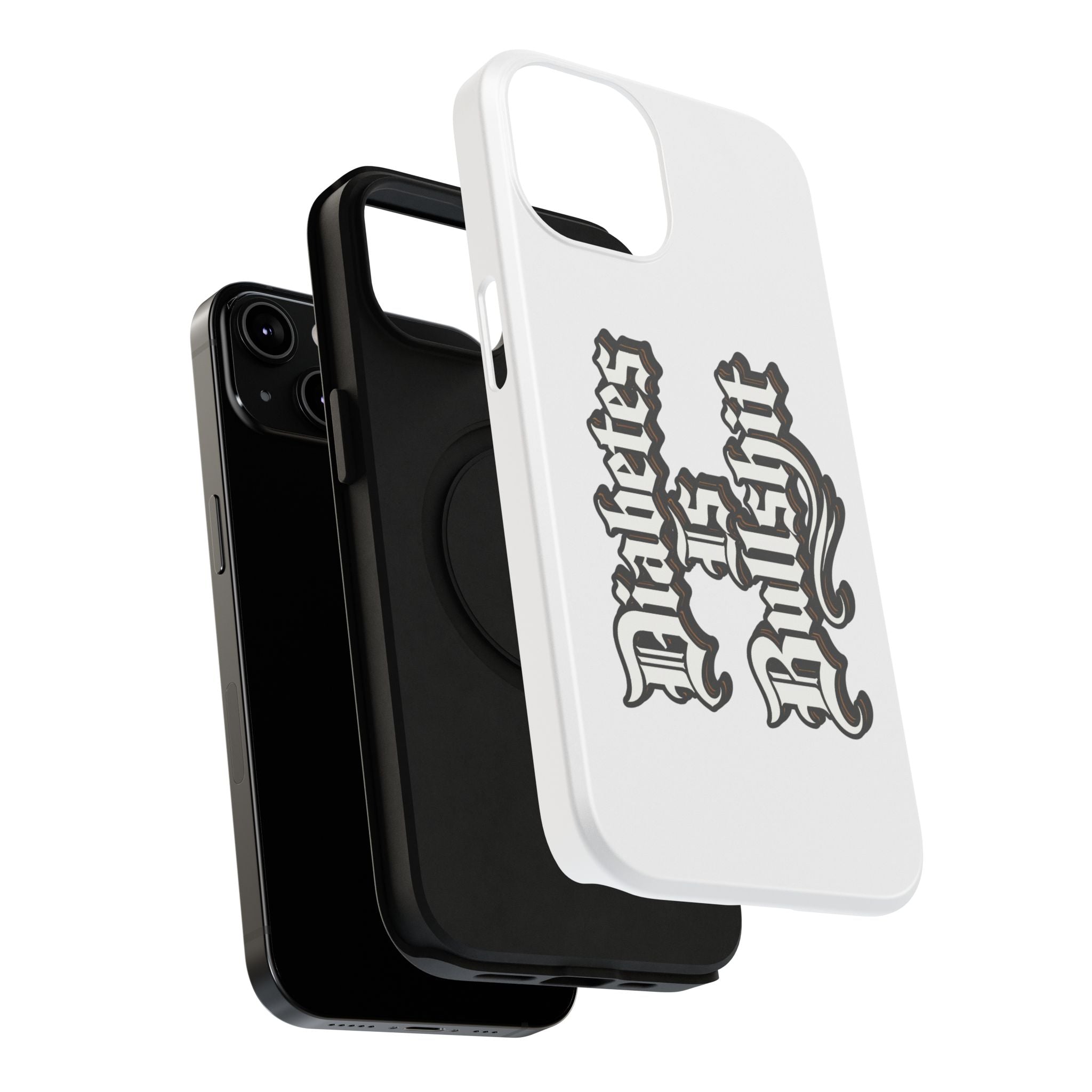 Impact-Resistant Phone Case — Gothic "Protects & Punishes" Design