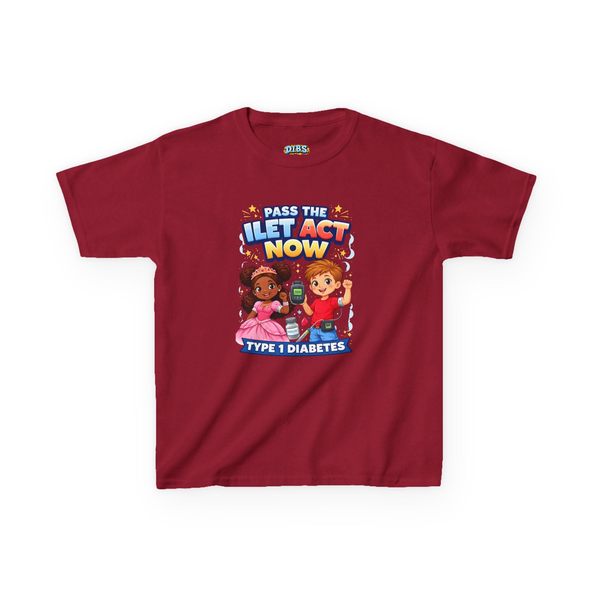 Kids Tee — 'Support ILET Act' Type 1 Diabetes Awareness
