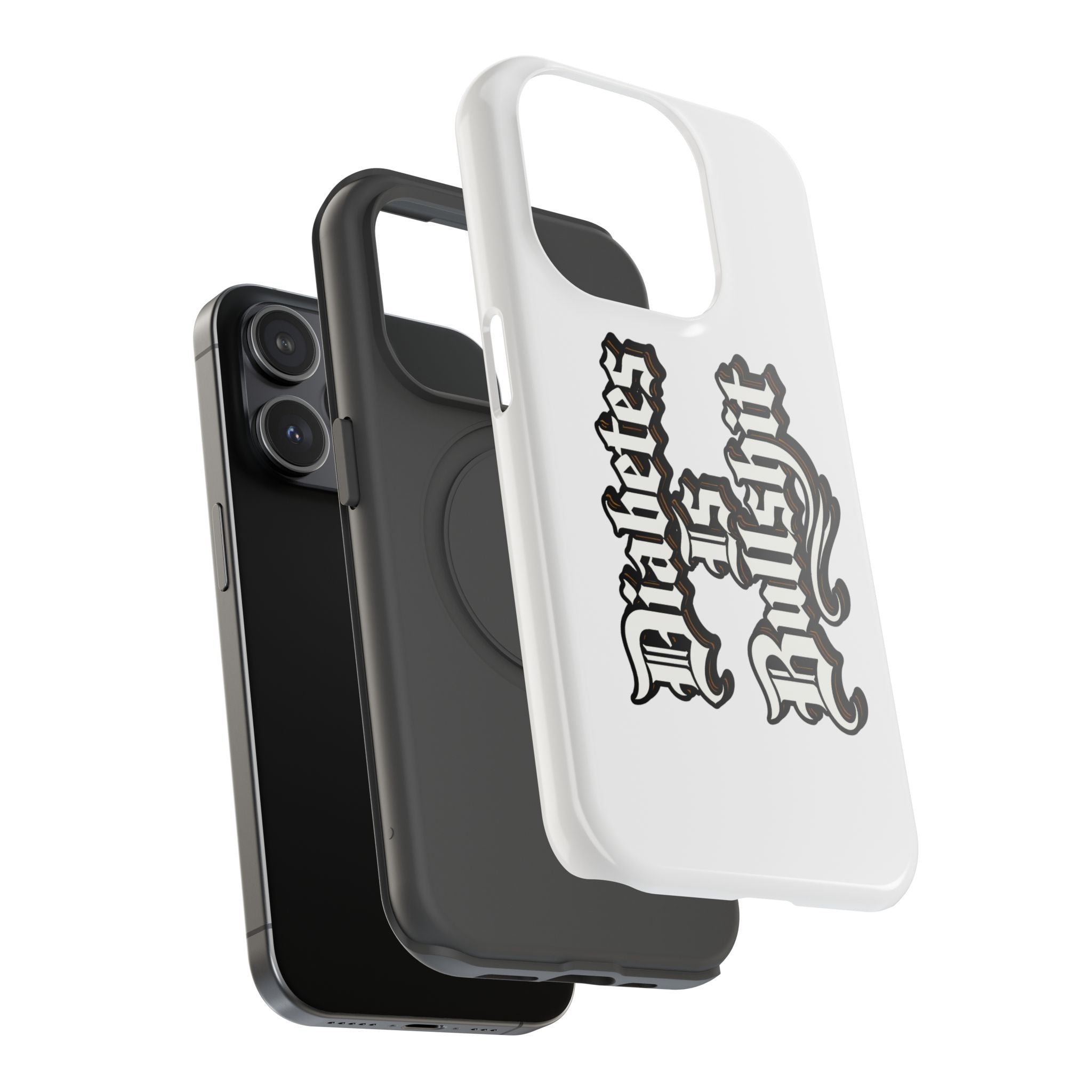 Impact-Resistant Phone Case — Gothic "Protects & Punishes" Design
