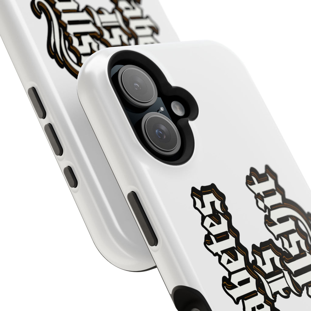 Impact-Resistant Phone Case — Gothic "Protects & Punishes" Design