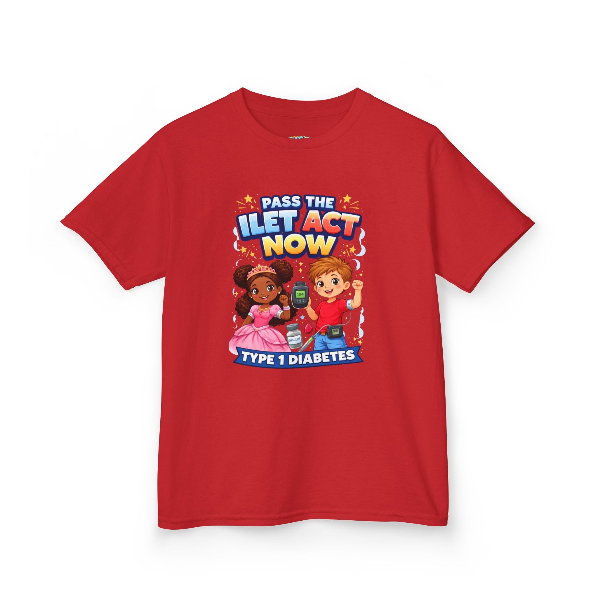 Kids Tee — 'Support ILET Act' Type 1 Diabetes Awareness