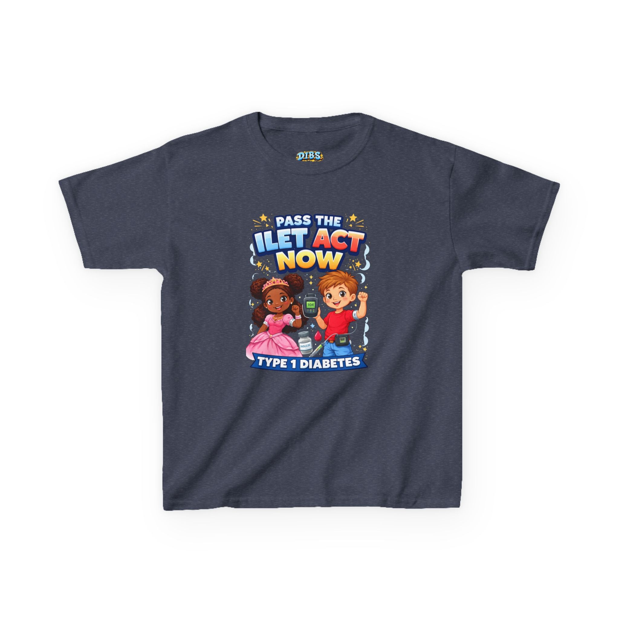 Kids Tee — 'Support ILET Act' Type 1 Diabetes Awareness