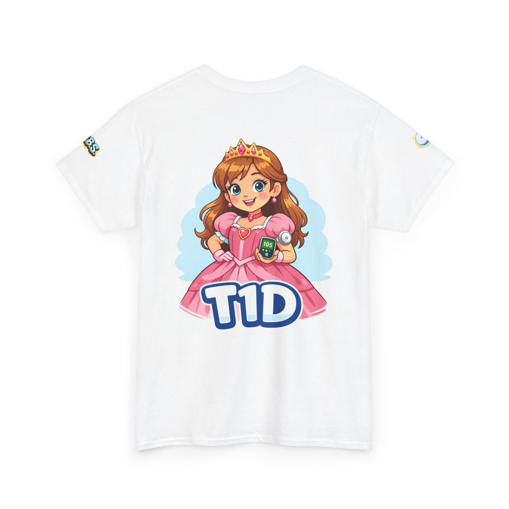 T1D Princess Tee Shirt for Grown-Up Kids — Type 1 Diabetes Awareness Shirt for Grown-Up Kids