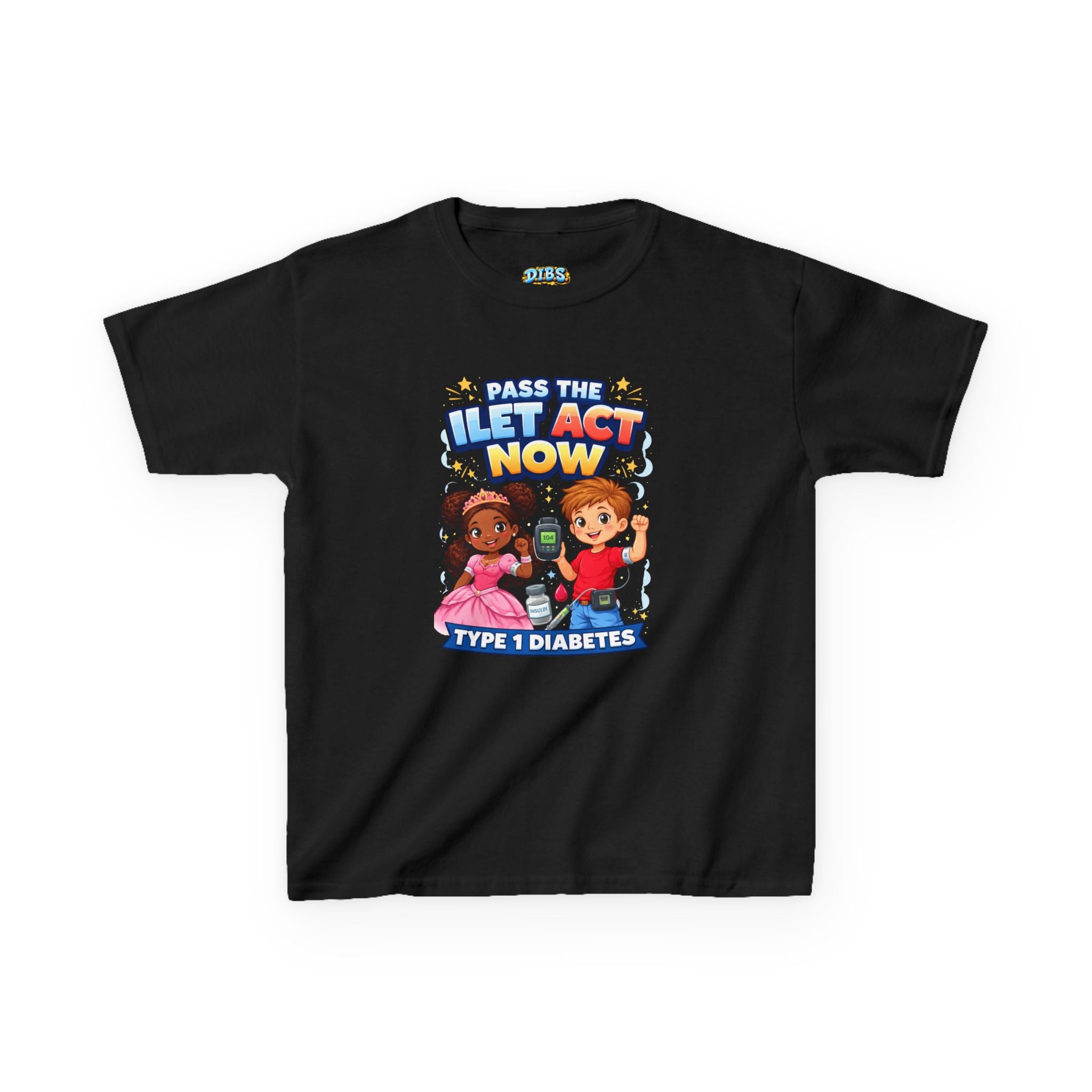 Kids Tee — 'Support ILET Act' Type 1 Diabetes Awareness