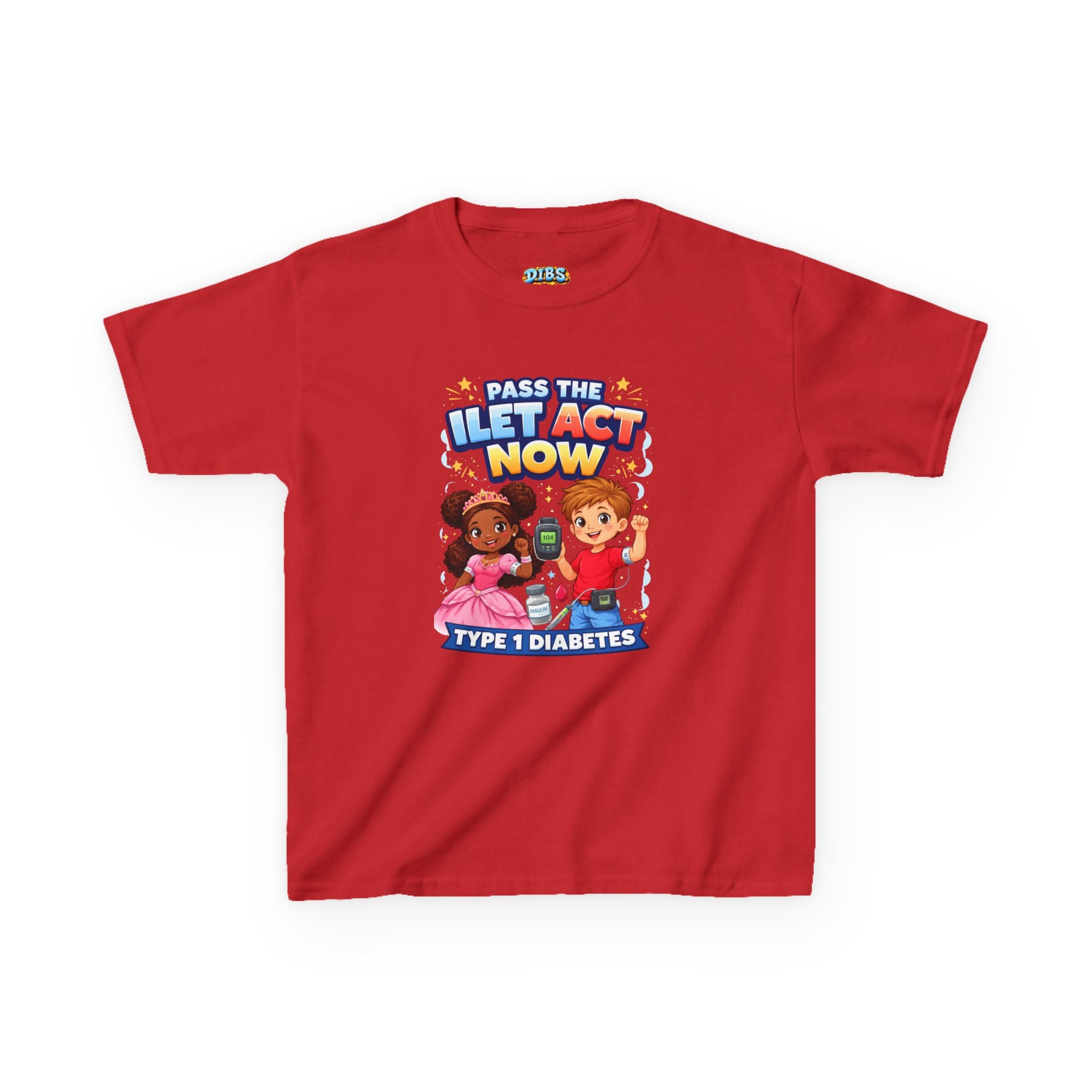Kids Tee — 'Support ILET Act' Type 1 Diabetes Awareness