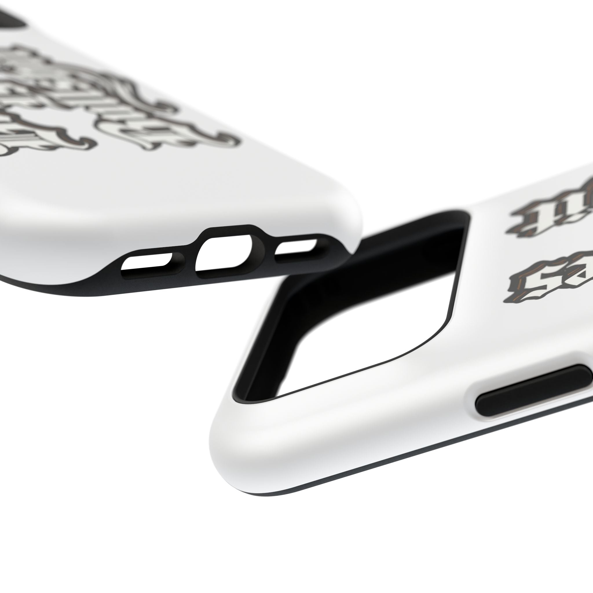 Impact-Resistant Phone Case — Gothic "Protects & Punishes" Design